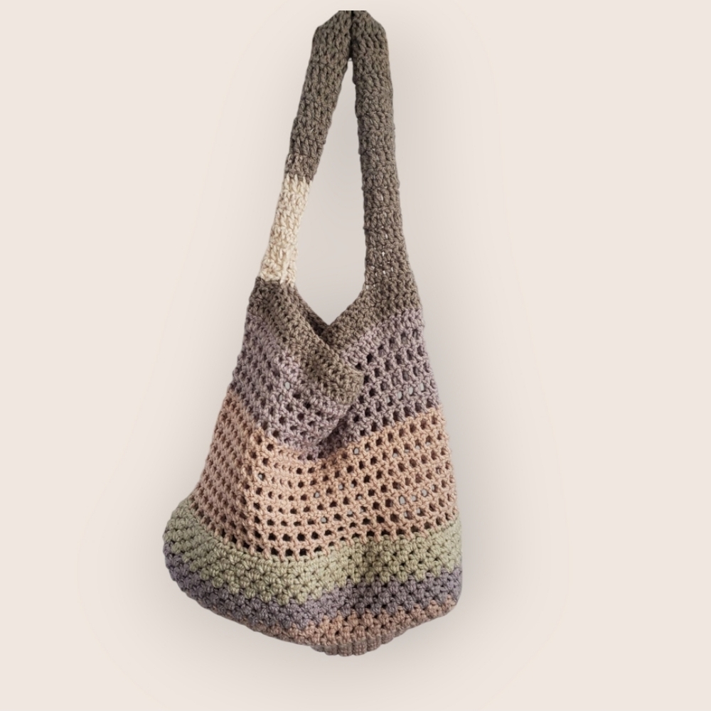 Handcrafted Multicolor Crochet Bag - Boho, Hippie